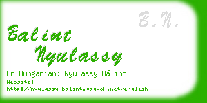 balint nyulassy business card