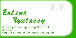 balint nyulassy business card